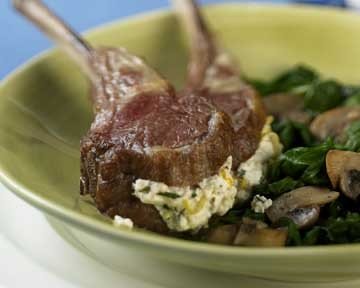 Rosemary and Lemon Australian Lamb Rack with Mushrooms and Spinach
&ndash; Anolon