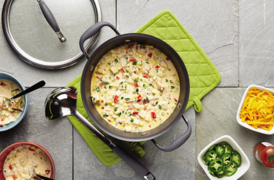 Jalapeno Popper Chicken and Corn Chowder - Anolon Cookware