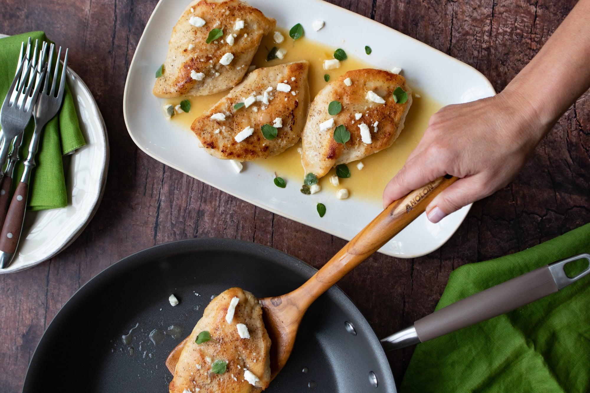Chicken Breasts with Lemon & Feta - Anolon Cookware