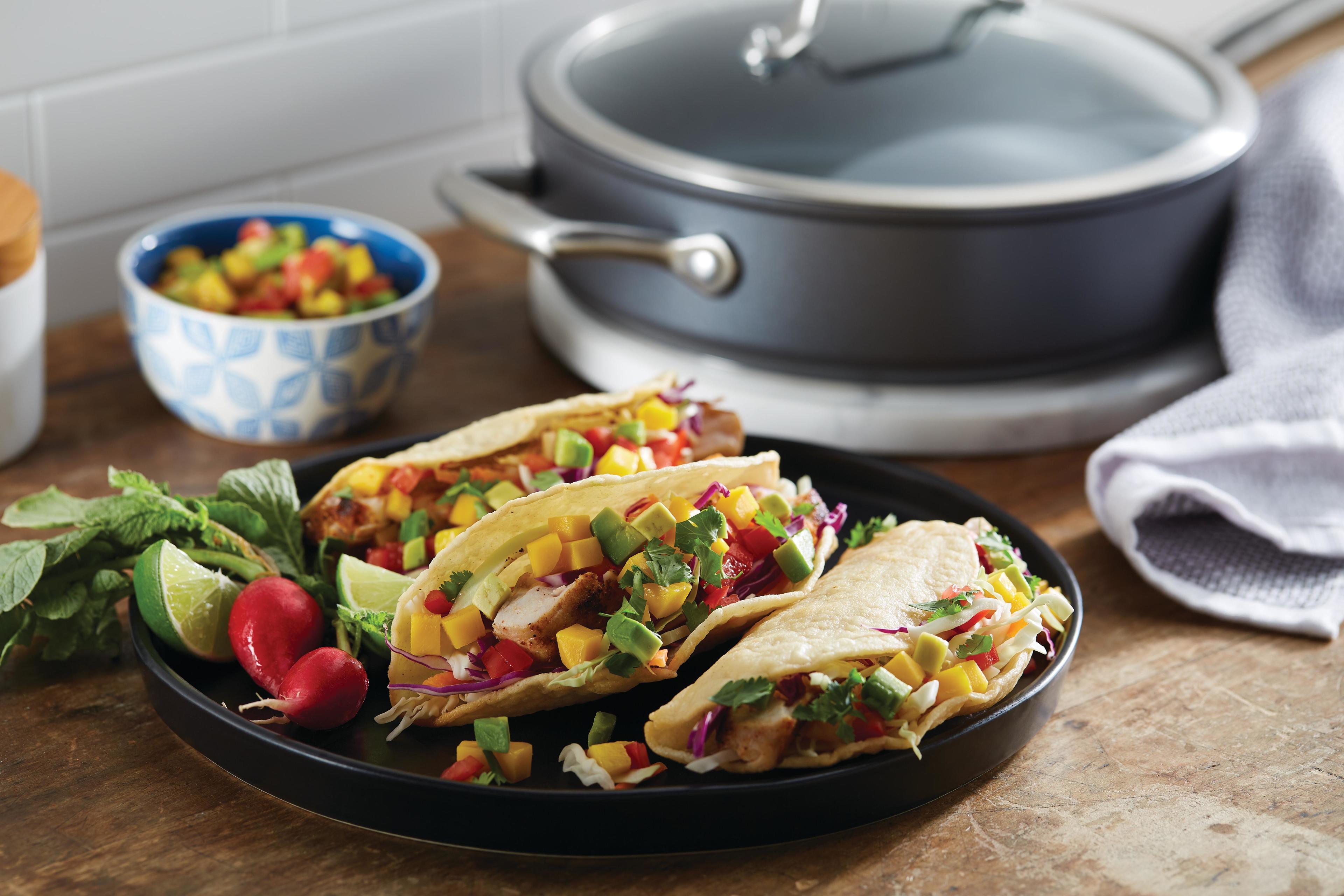 Mahi-Mahi Fish Tacos with Mango and Avocado Salsa – Anolon