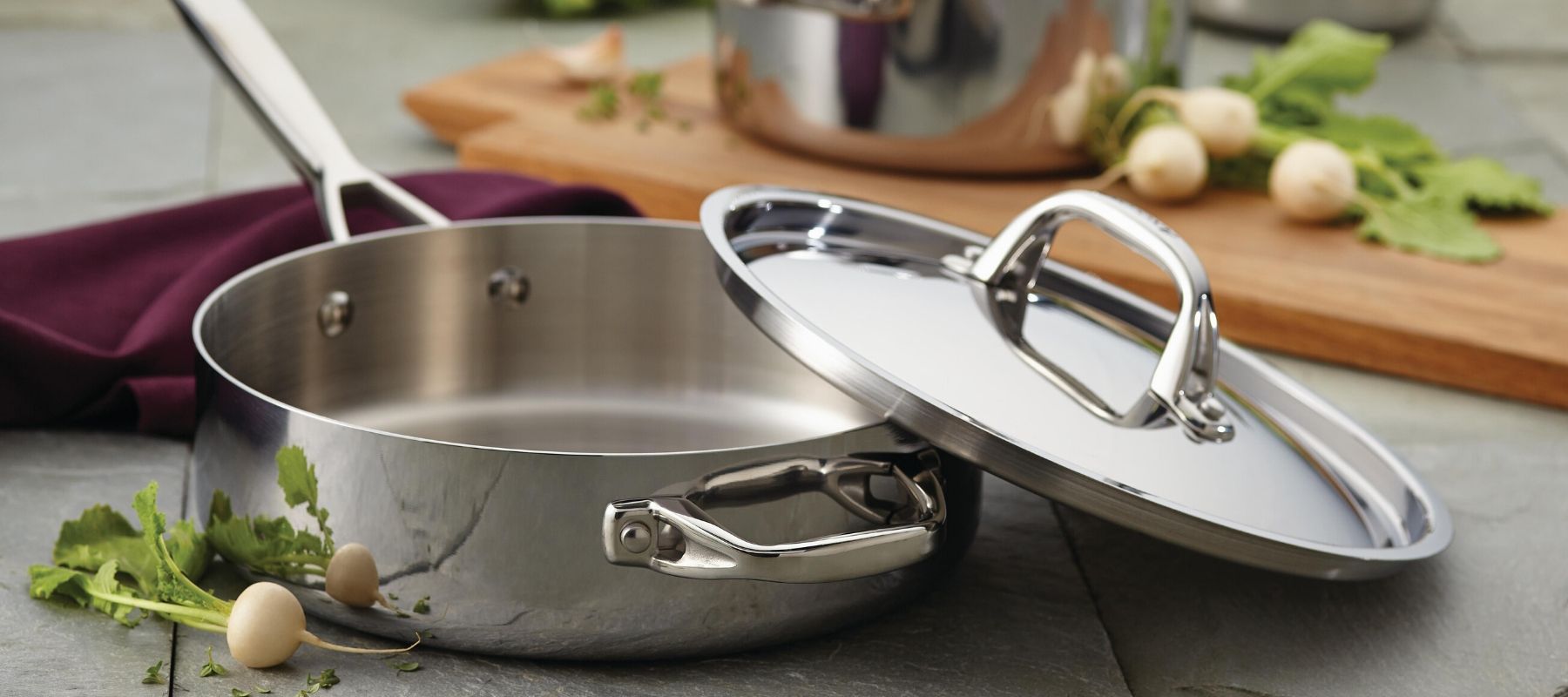 Anolon Tri-Ply Clad Stainless Steel 12pc Cookware Set