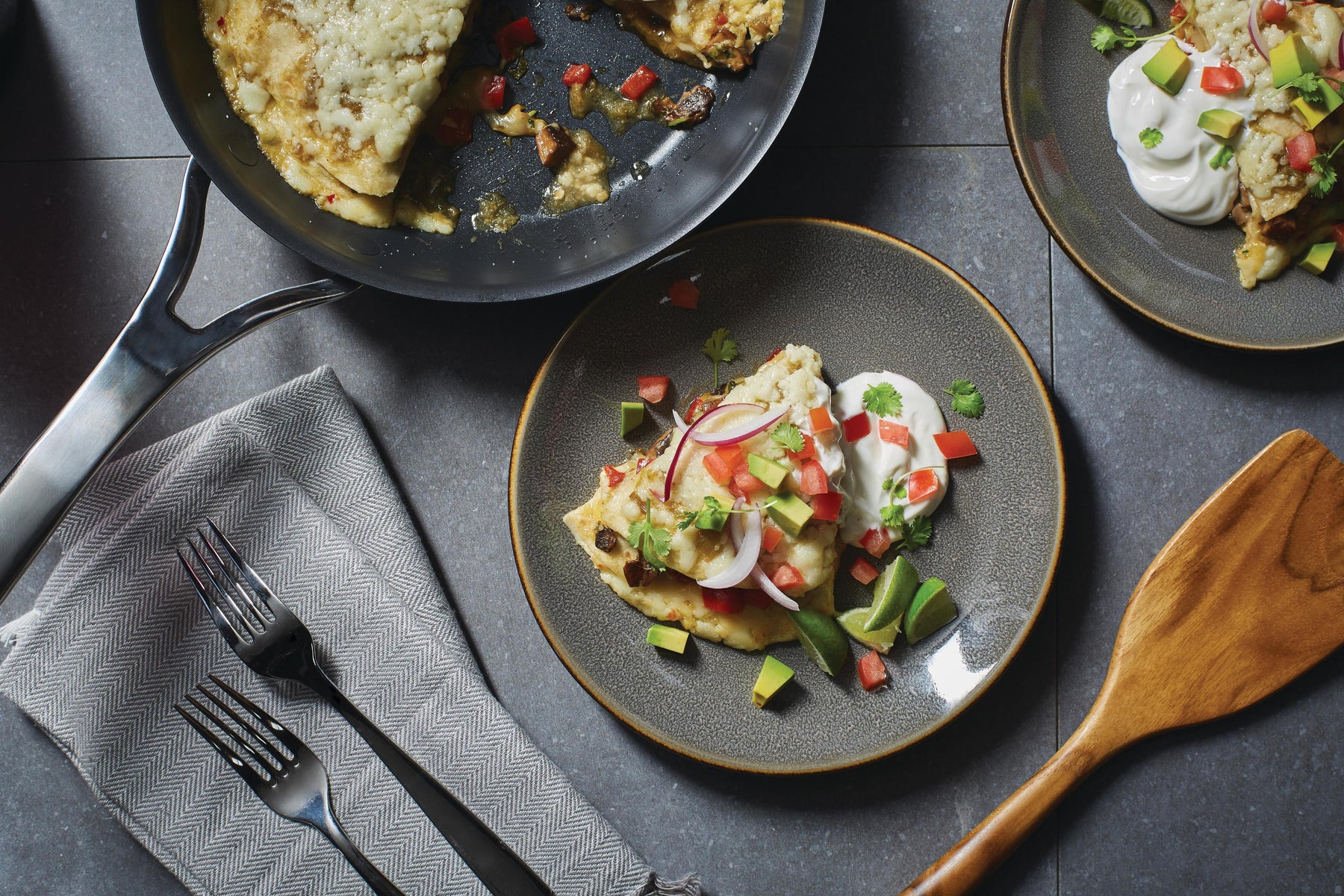 Portobello Skillet Enchilada Pie