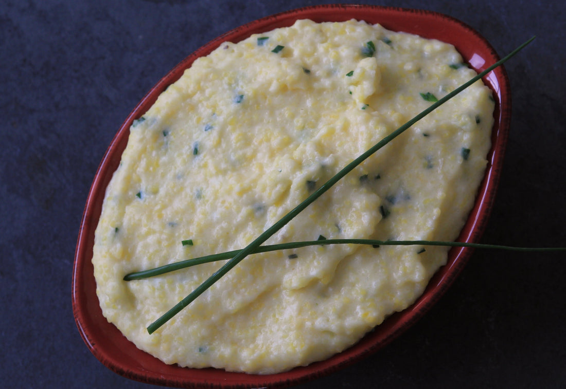 Creamy Polenta with Aged Cheddar Cheese