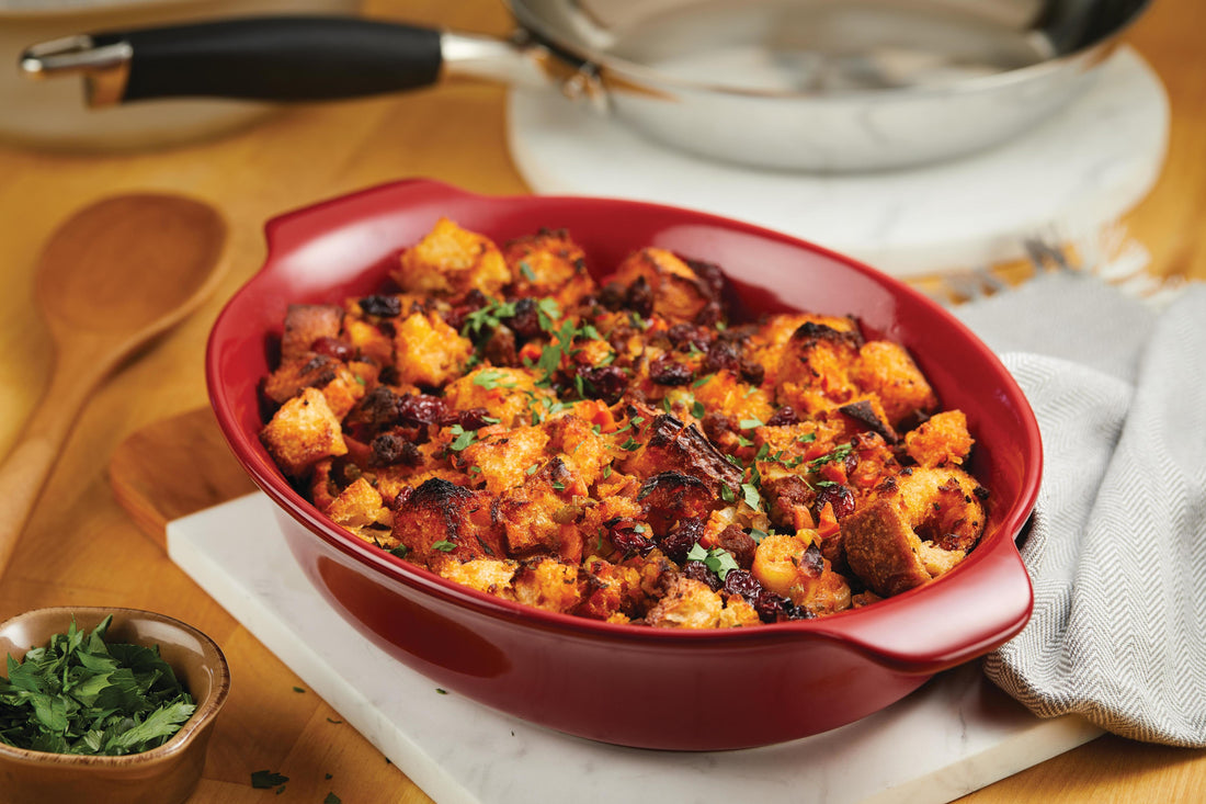 Sourdough, Cranberry and Chorizo Stuffing