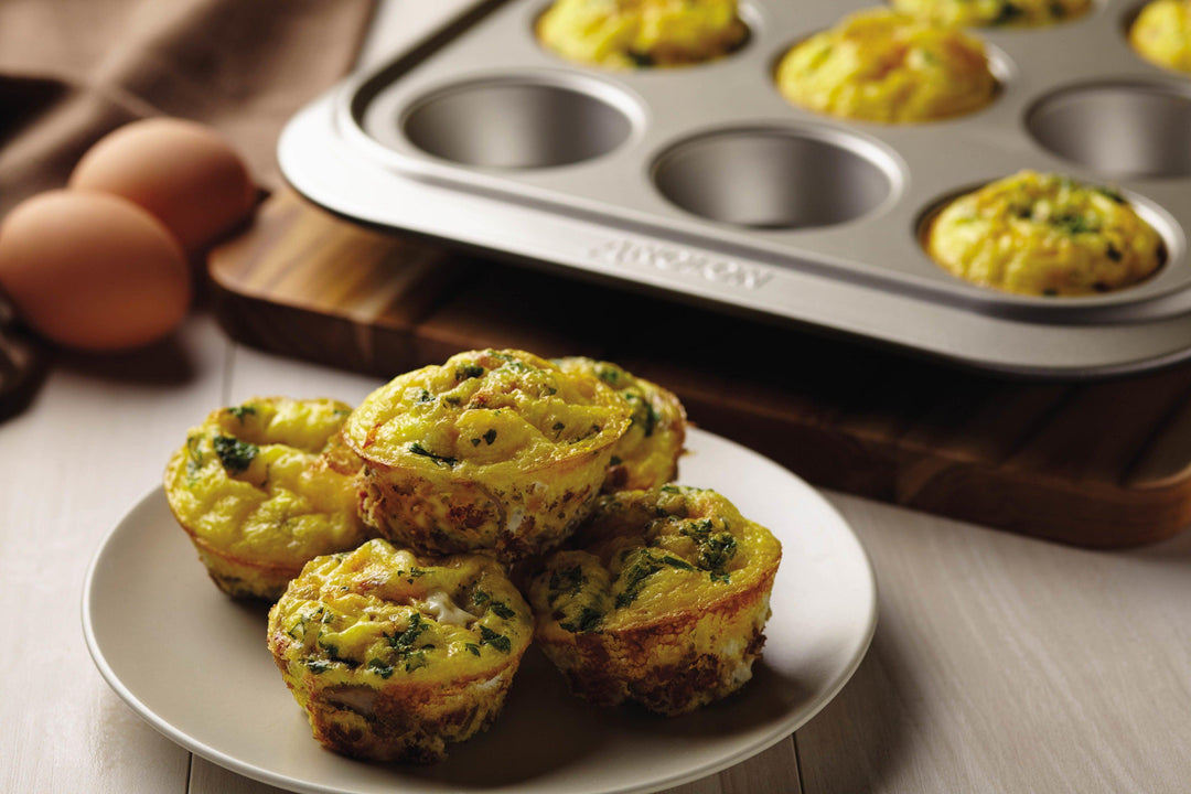 Muffin Pan Frittatas with Bacon, Mushrooms and Sun-Dried Tomatoes