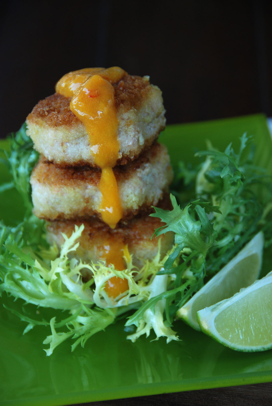 Fish Cakes with Sweet Chili and Mango Sauce