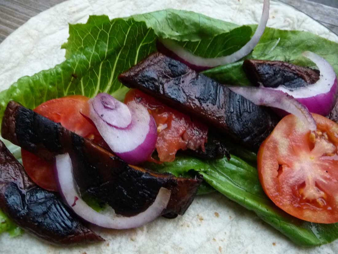 Garlicky Grilled Portobello Mushrooms