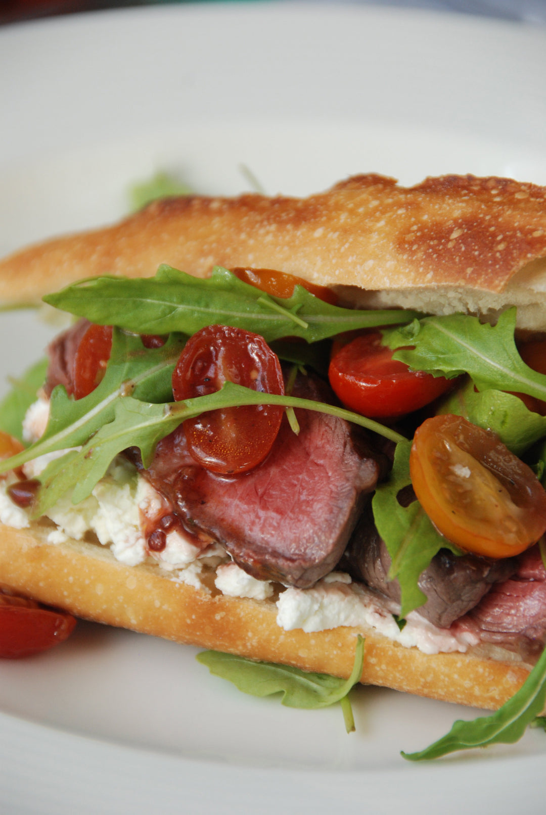 Steak Sandwich with Caramelized Red Wine Tomato Relish