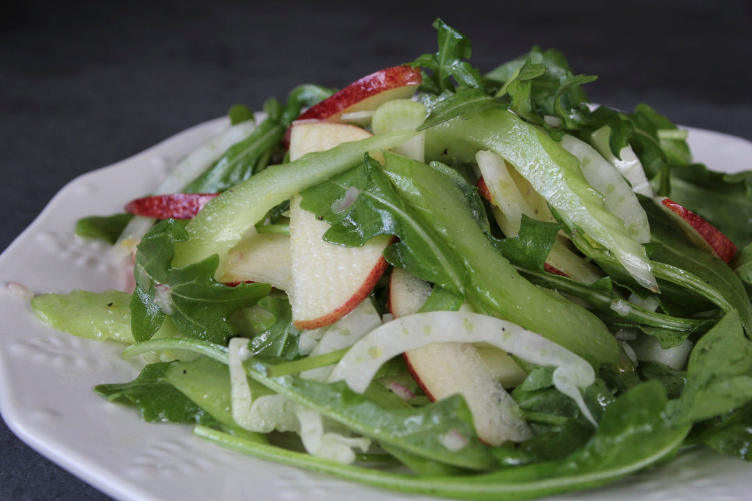 Celery, Fennel, and Apple Salad with White Balsamic Dressing