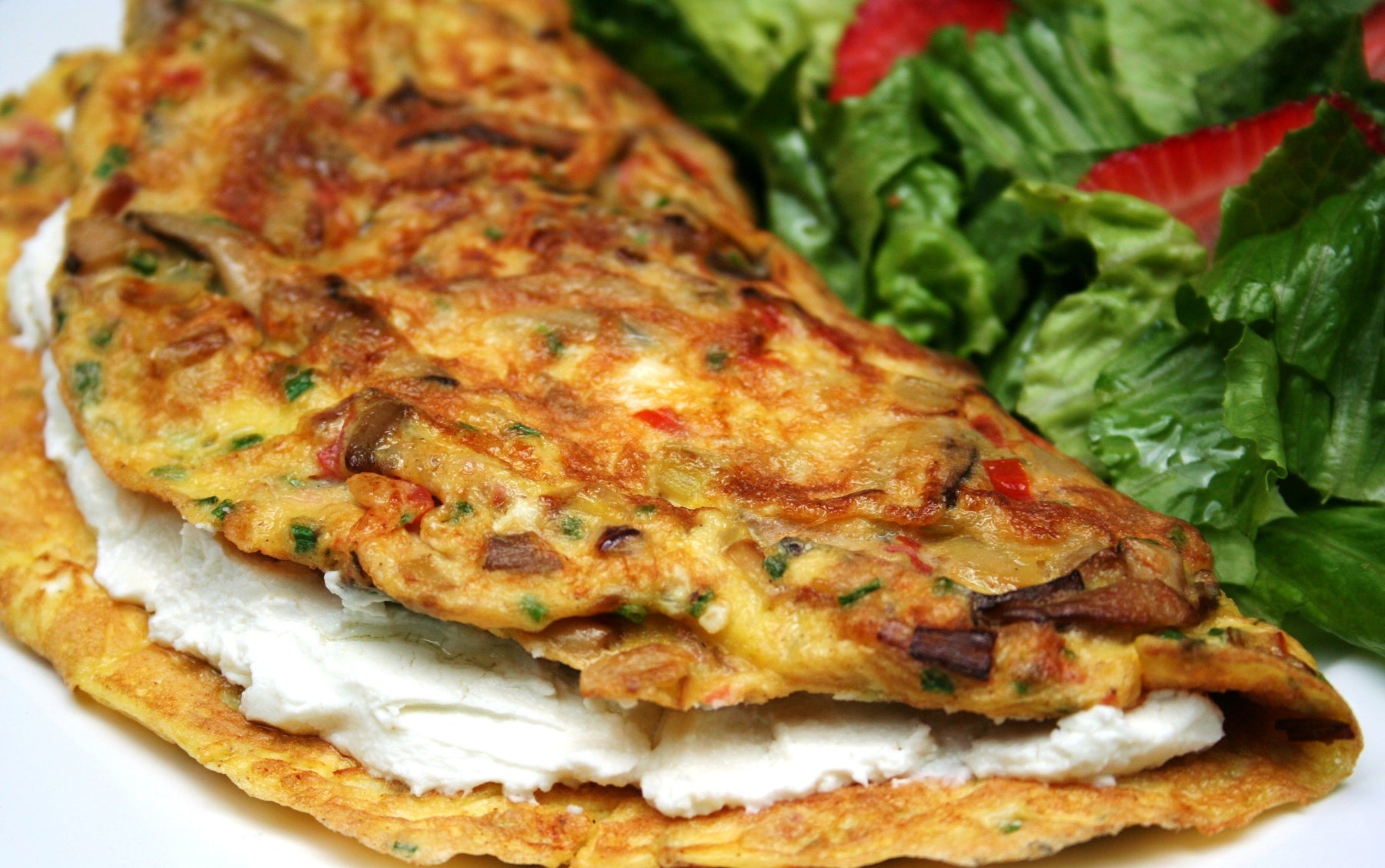 Wild Mushroom, Leek, and Goat Cheese Omelet