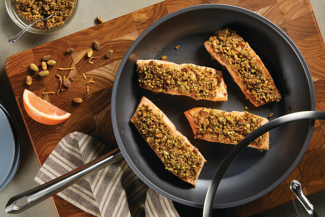 Ruby Red Grapefruit and Pistachio Crusted Salmon
