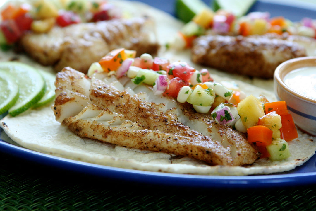 Soft Fish Tacos with Farmer’s Market Salsa