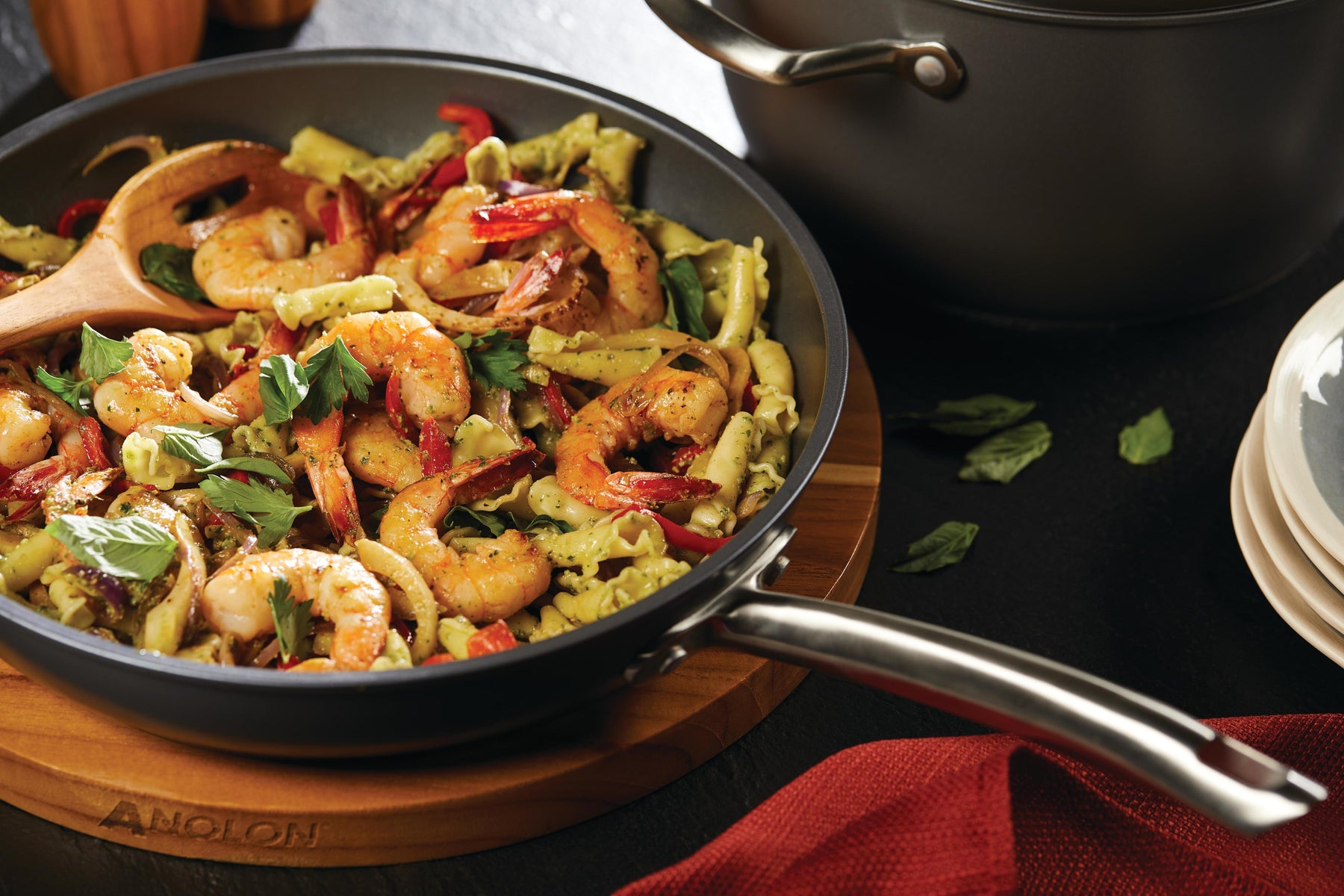 Pasta Salsa Verde with Shrimp