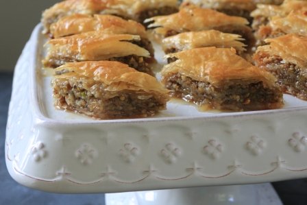 Baklava with Honey-Chamomile Syrup