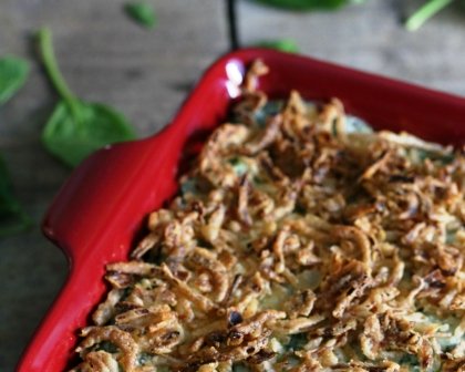 Spinach Parmesan Baked Mashed Potatoes