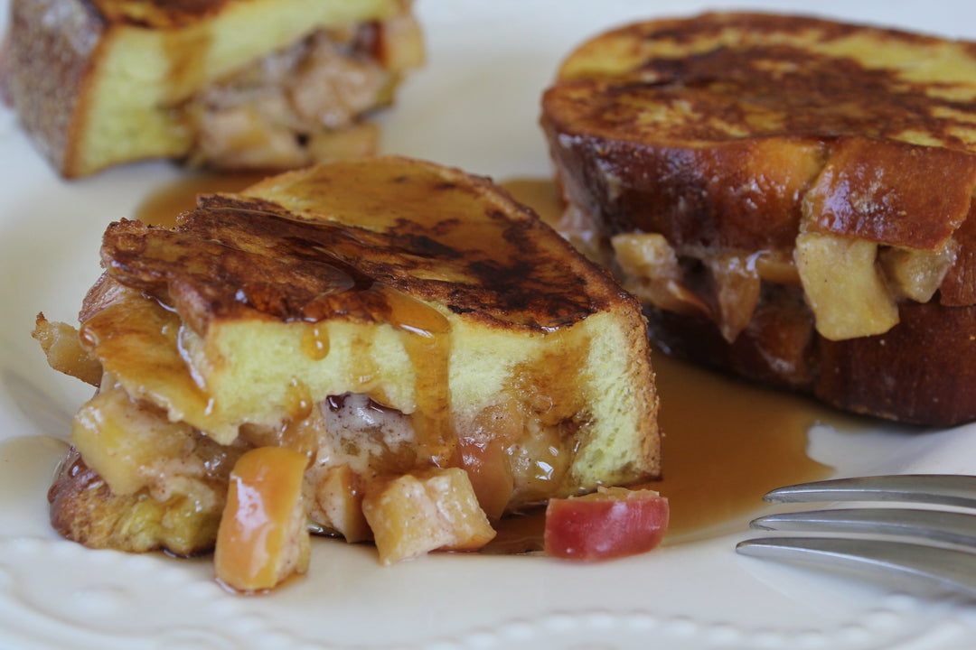 Mascarpone-Apple Stuffed Brioche French Toast