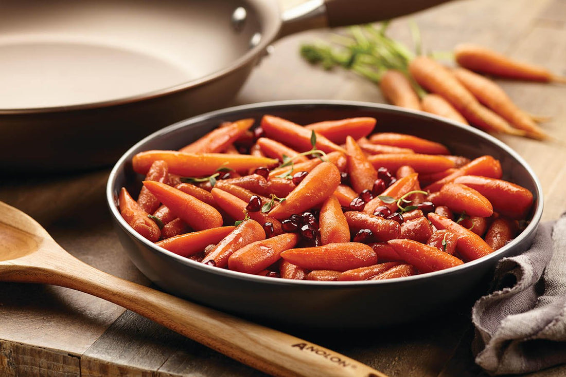 Pomegranate Honey Glazed Carrots