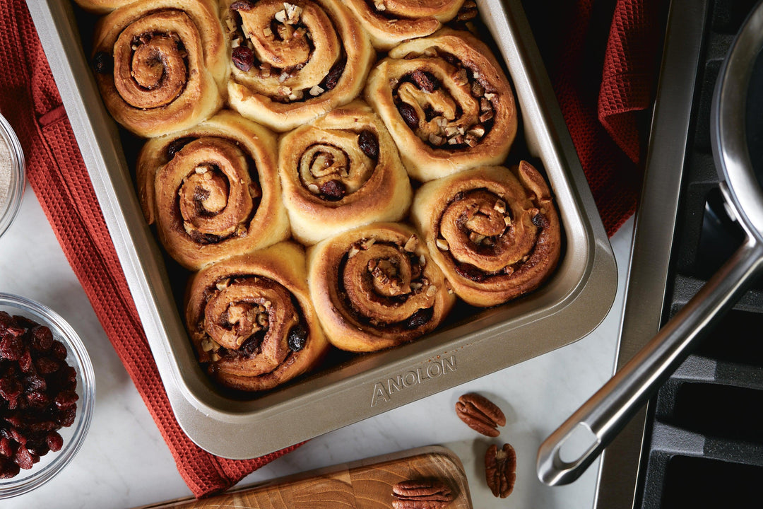 Cinnamon Rolls with Dried Cranberries and Pecans
