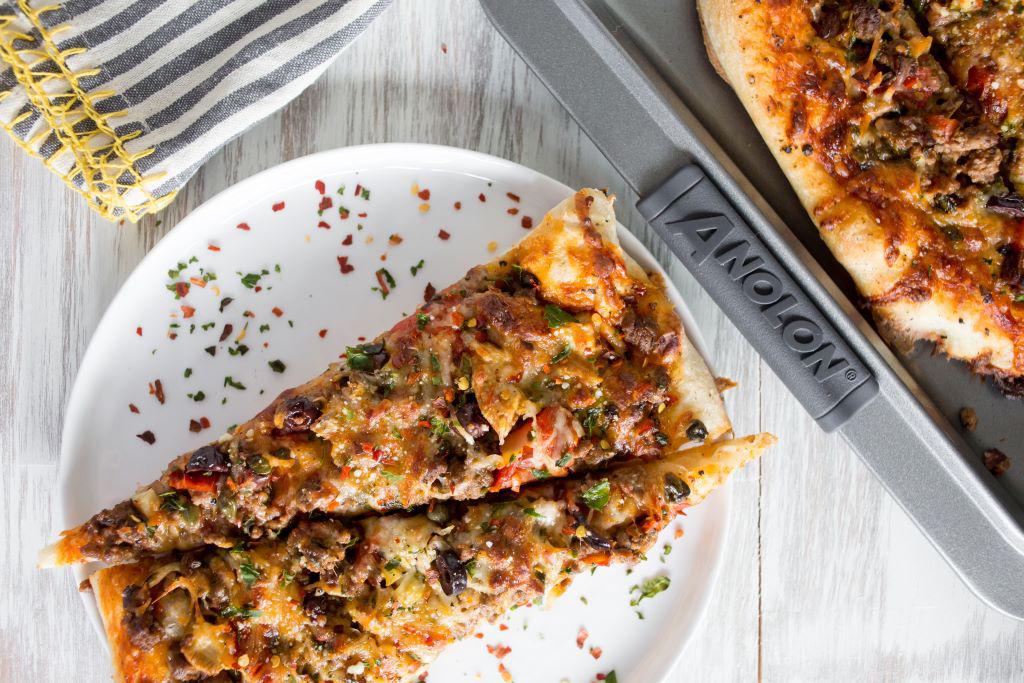 Beef Puttanesca Pizza