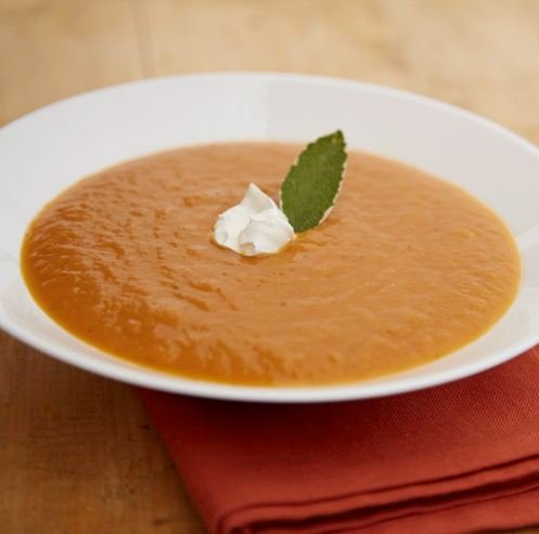 Caramelized Onion and Sage Pumpkin Soup