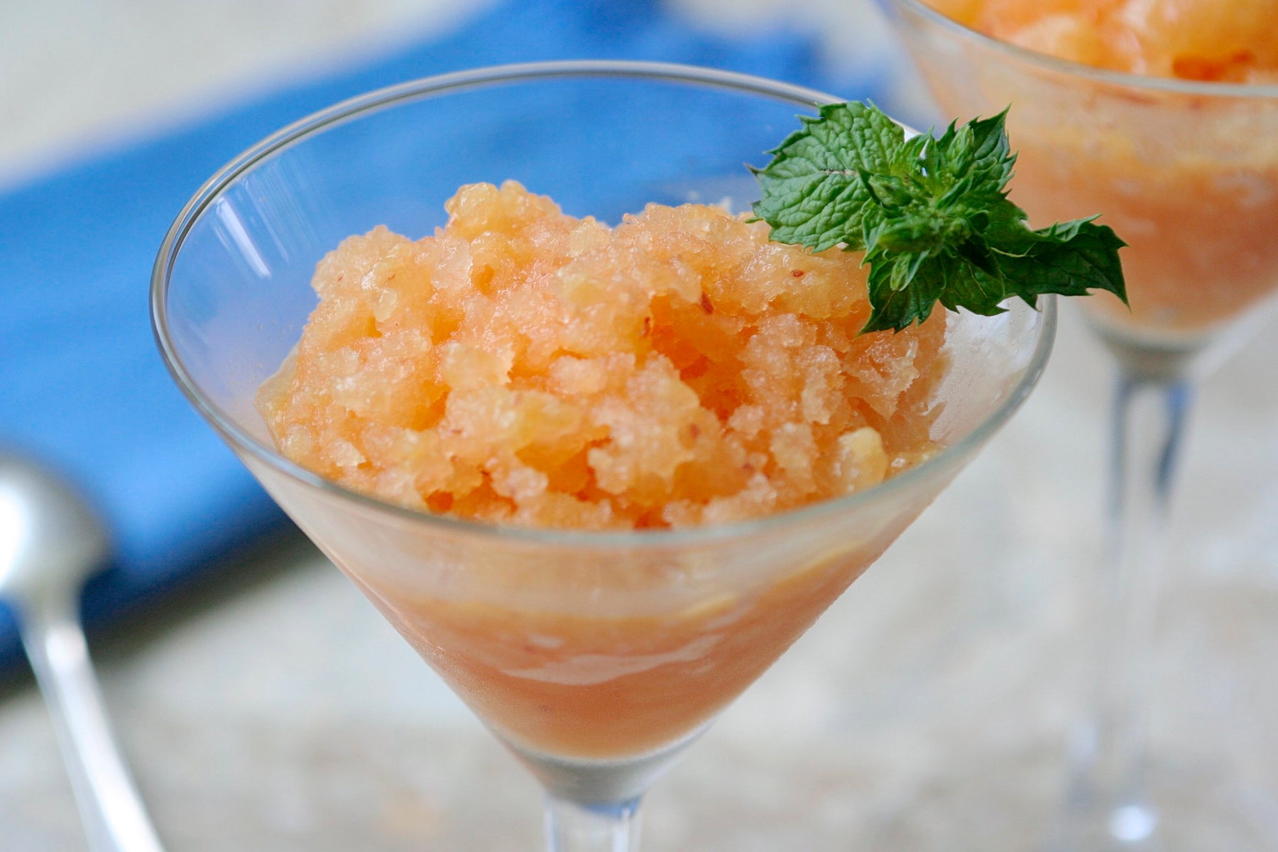 Peach-Prosecco Granita