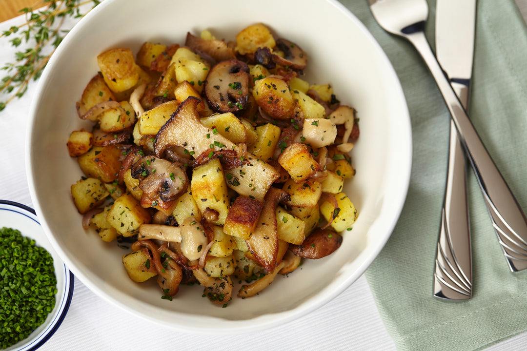 Yukon Gold Potato and Wild Mushroom Hash