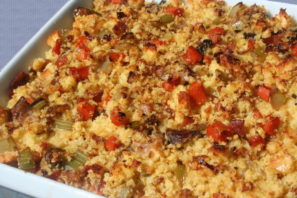 Bacon Sage Cornbread Stuffing