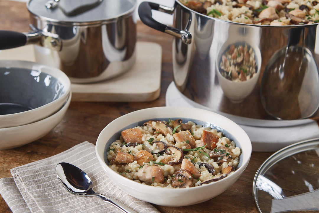 Chicken and Mushroom Risotto with Tarragon