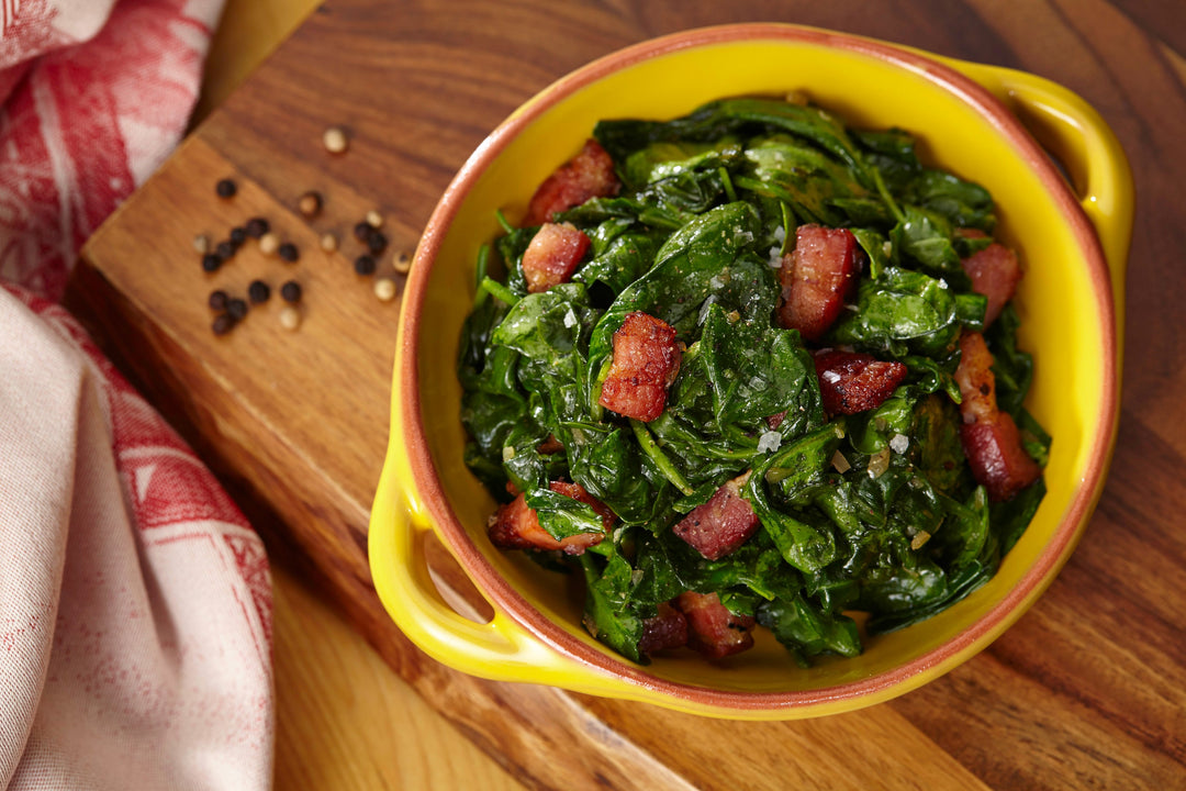 West Coast Wilted Spinach Salad