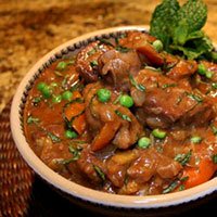 Lamb Stew with Irish Stout and Fresh Mint