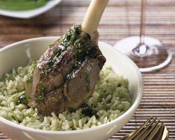 Thai-curried Lamb Shanks with Cilantro Rice