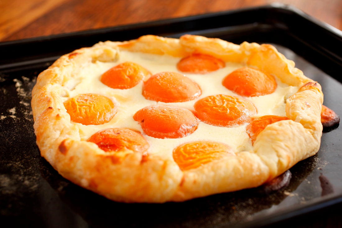 Rustic Tart of Fresh Apricot & Goat Cheese Cream