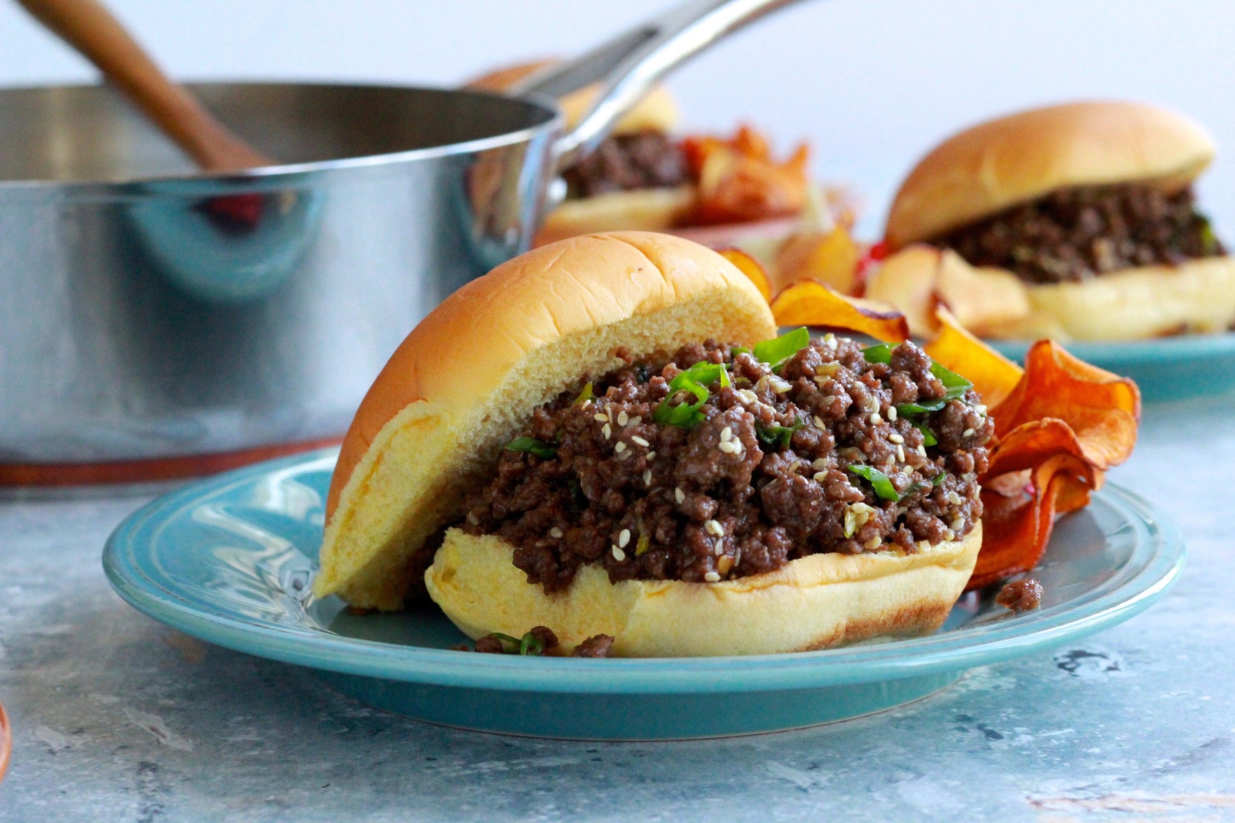 Plum-Chili Sloppy Joes