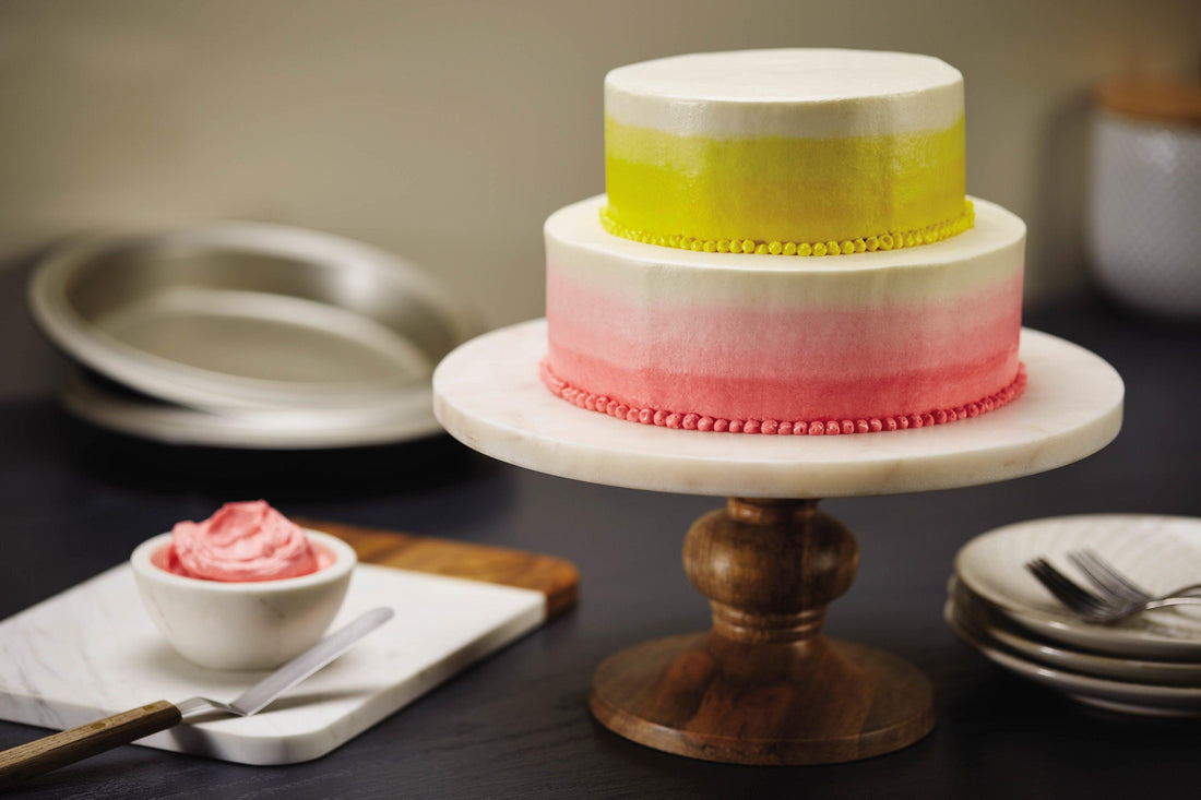 Lemon Raspberry Layer Ombre Cake