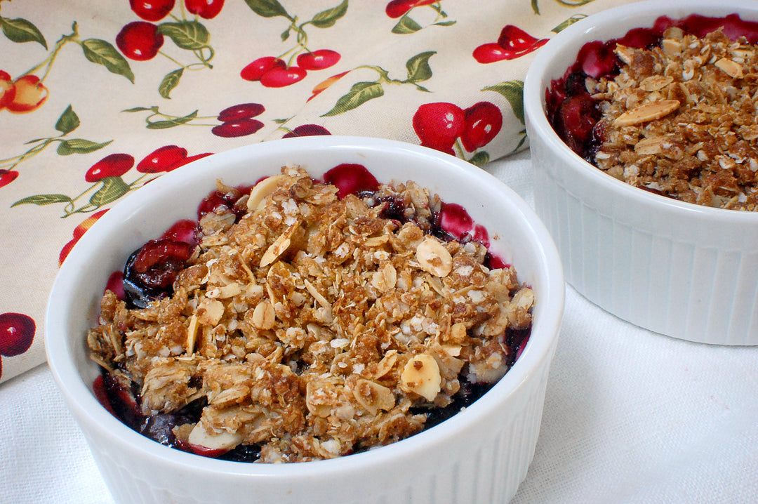 Quinoa and Oats Cherry Crisp