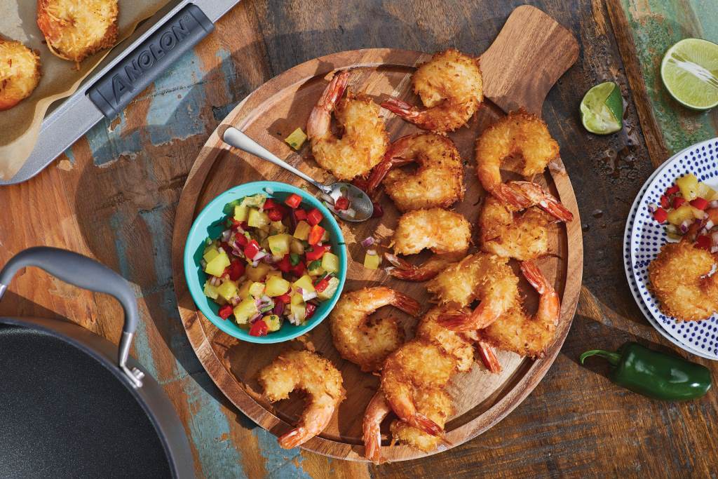 Crispy Coconut Shrimp with Pineapple Relish