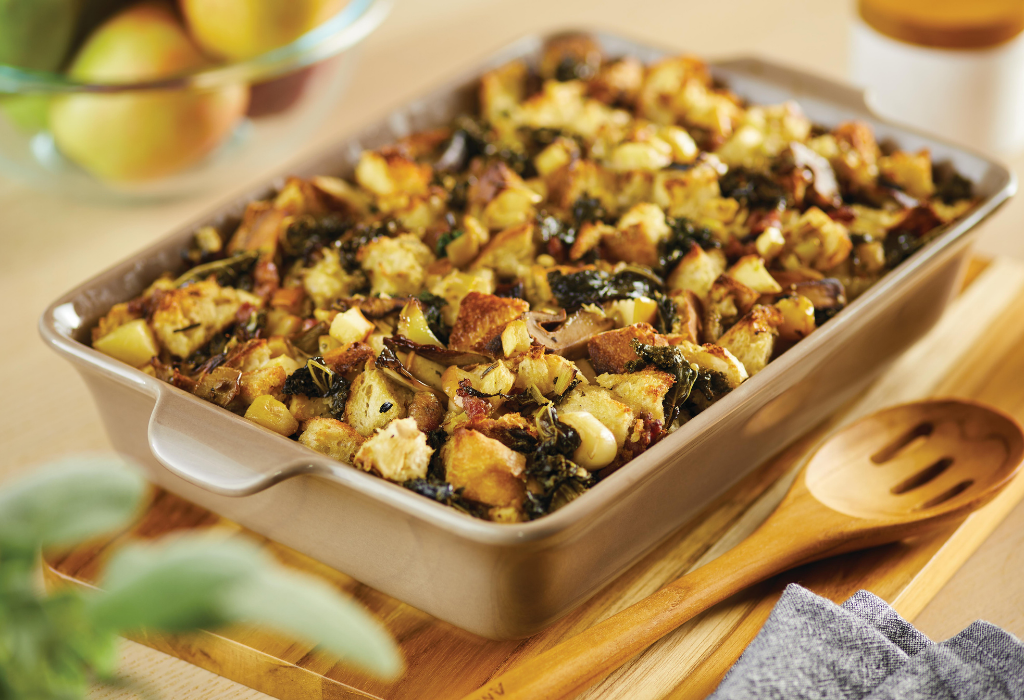 Wild Mushroom, Sausage, Apple and Kale Stuffing
