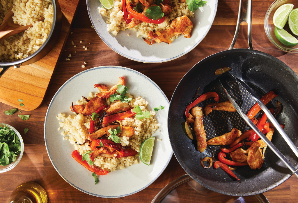 Fajita Stir-Fry with Lime Quinoa
