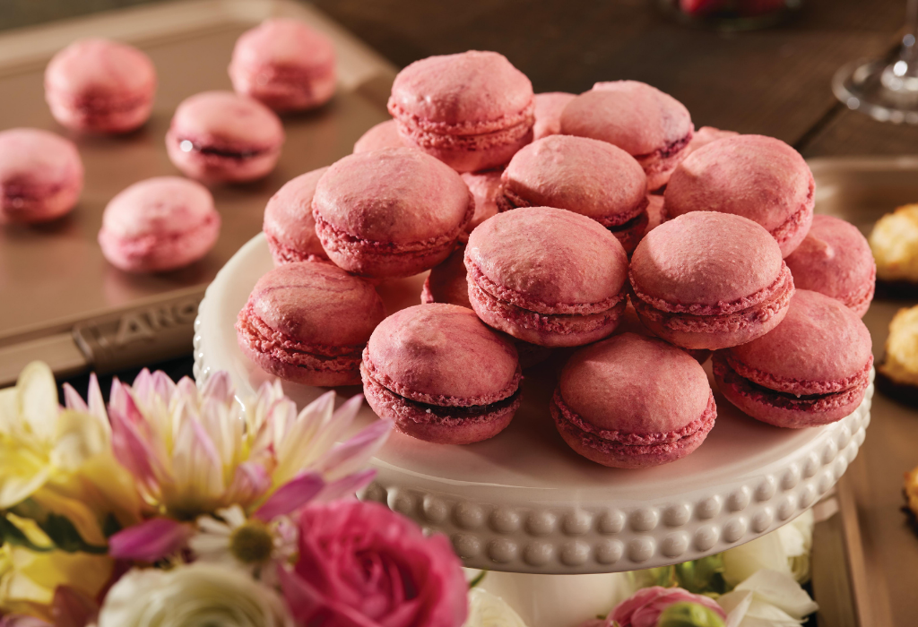 Raspberry Parisian Macarons