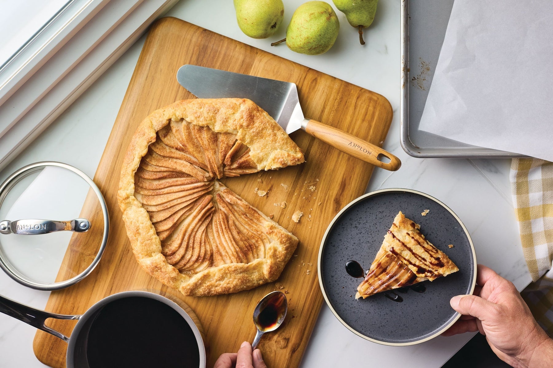 Pear Galette with Balsamic Cider Syrup