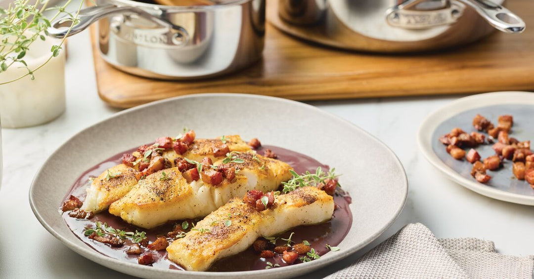 Chilean Sea Bass with Red Wine Reduction