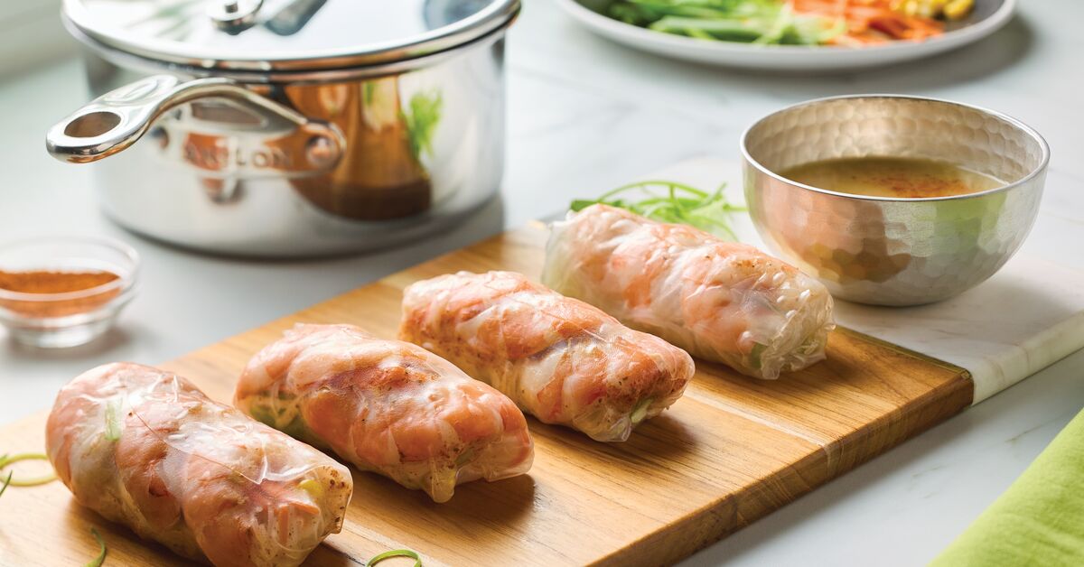 New England Inspired Shrimp Summer Rolls