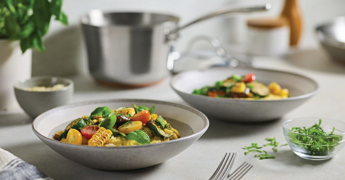 Weeknight Summer Vegetable Polenta Bowls