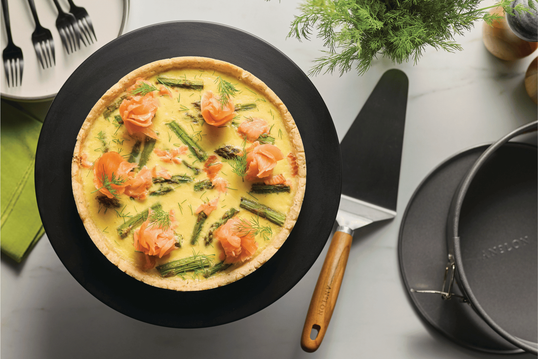 Asparagus Tart with Smoked Salmon