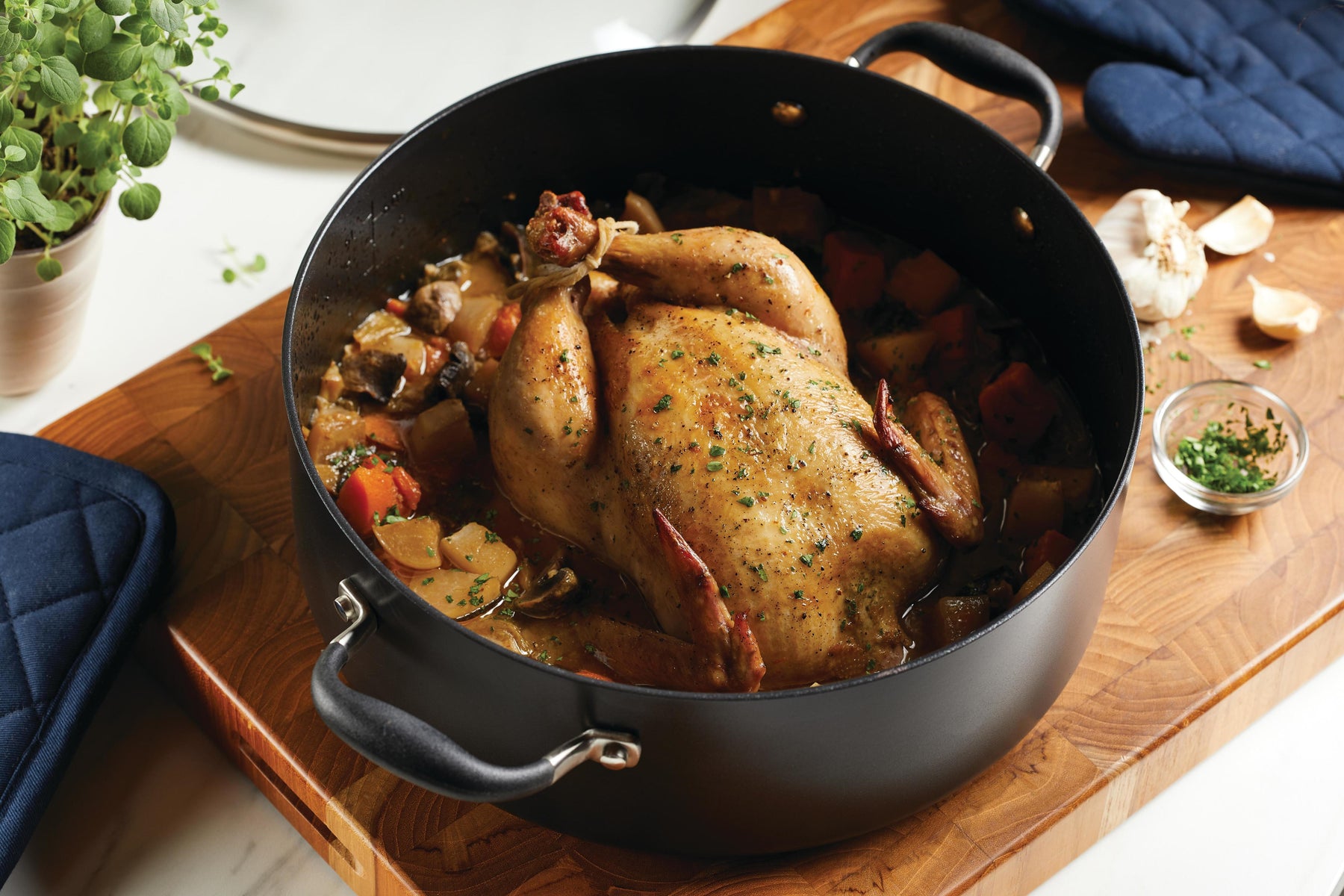 Miso-Soy Braised Chicken with Winter Earth Vegetables