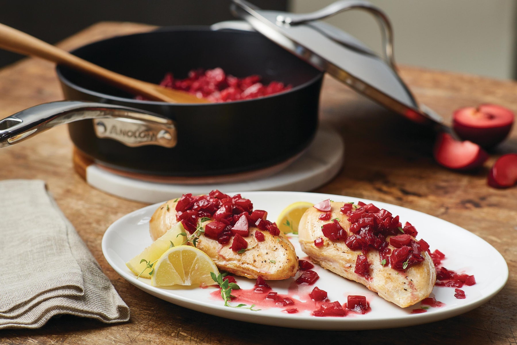Chicken Breasts with Plum Relish