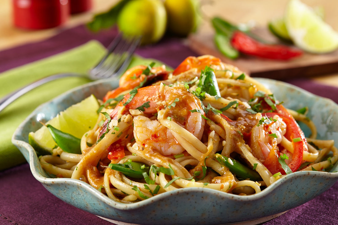 Peanut Noodles with Shrimp