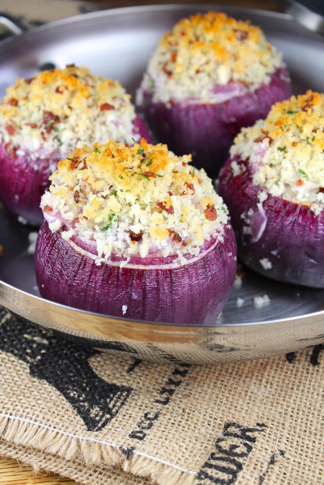 Creamy Roasted Red Onions