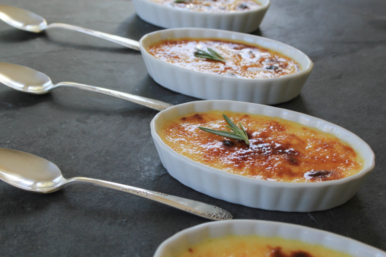 Gorgonzola and Rosemary Crème Brûlée