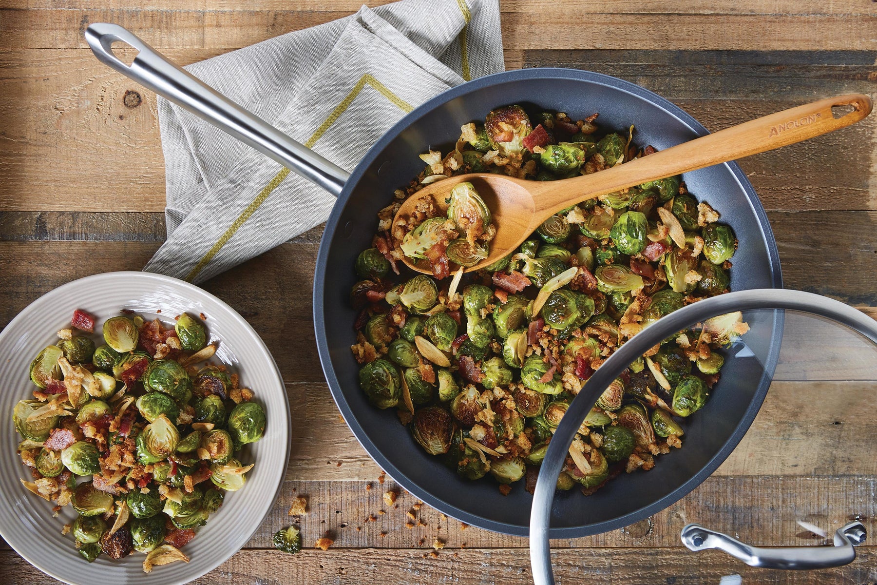 Sautéed Brussels Sprouts with Bacon